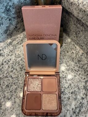 NIB Natasha Denona Luxe Glam Compact Quad Eyeshadow Palette - Rosy